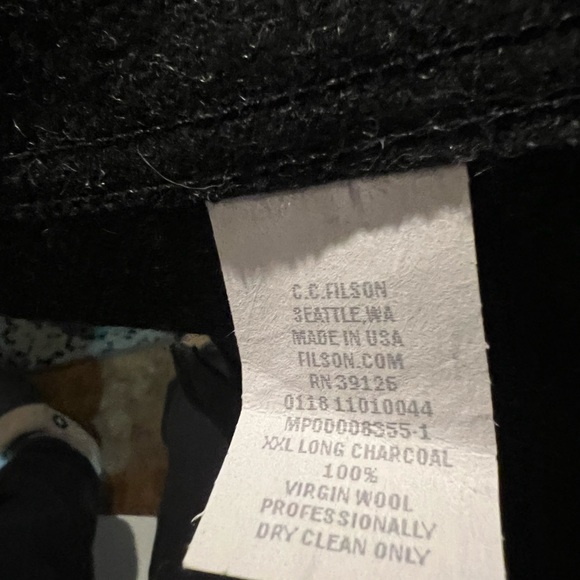 Filson Men's Charcoal Wool Jacket - Picture 6 of 8